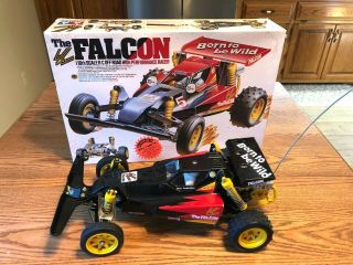 Vtg.  Tamiya Falcon Rc 2wd Buggy Kit 5856 1/10 Scale,  Assembled / Very Rare & Htf