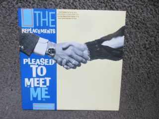 The Replacements " Pleased To Meet Me " 1987 Sire Nm/nm - Promo Stamp Allied Press
