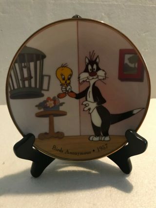 Sylvester The Cat And Tweety Bird Collectors Plate With Stand