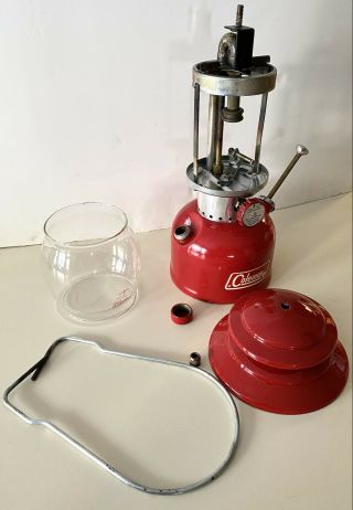 Vintage Coleman Single Mantel Gas Lantern Rare Red 200A - Dated 8 71 2