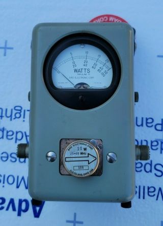 Vintage Bird Thruline Wattmeter Model 43 Electronic Slug Watt Meter