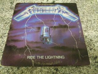 Metallica Ride The Lightning Vinyl - 1984 Elektra/megaforce