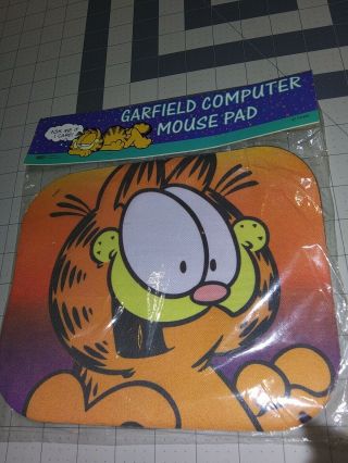 Vintage Garfield Computer Mouse Pad In Packaging Giftco Paws 9 " X 7 "