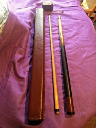 Willie Hoppe Pool Cue 20 oz BRUNSWICK VINTAGE With Case 4