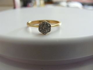 Ladies Gold Diamond Ring Art Deco Vintage 18ct Diamond Set In Platinum Not Scrap
