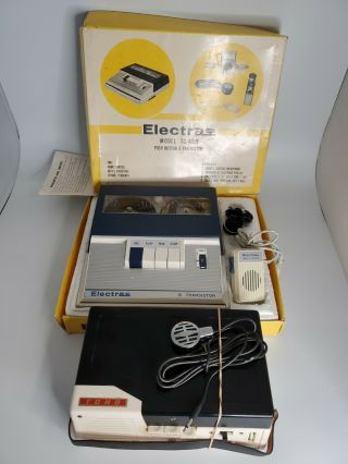 Vintage Electra 6 Transistor Tape Recorder Model Tc - 600 And Toho Recorder Bundle