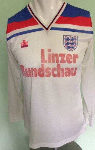 England Home Football Shirt Vintage 1980 - 1983 Admiral Player Issue No 8 See Desc