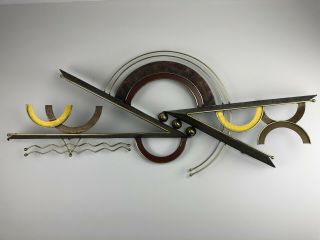 Vintage Curtis C Jere Abstract Kinetic Wall Sculpture Mid - Century Mod Art 90s