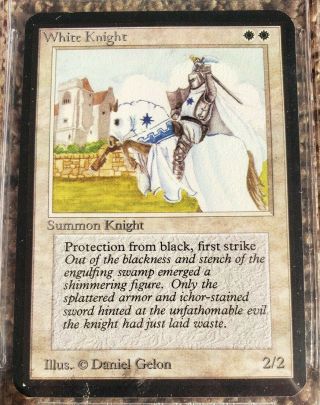 Vintage Magic | MTG BGS 8.  5 Alpha White Knight,  w/9.  5,  9, 2