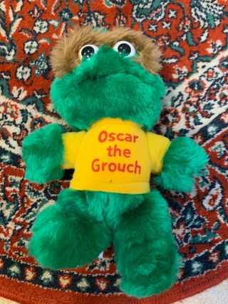 Playskool Sesame Street Oscar The Grouch 9 " Doll Stuffed Animal 1983 Vintage Ln