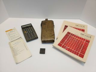 Vintage Hewlett Packard Hp - 41cx Scientific Calculator,  Surveying Module,  Manuals