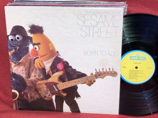 Nm,  Sesame Street “born To Add” Lp Jim Henson Muppets Bruce Springsteen Parody