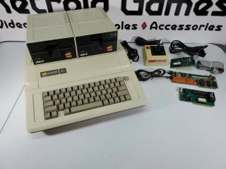 Vintage Apple Iie (2e) Computer W/ 2 Disk Drives,  -