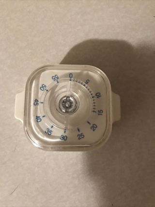 Vintage Corning Ware Style Kitchen Timer Plastic 60 Minute