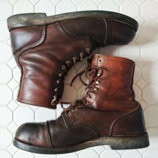 Set Of 2 Pairs.  Vintage Red Wing Work Boots 4415 Steel Toe.  Size 11e