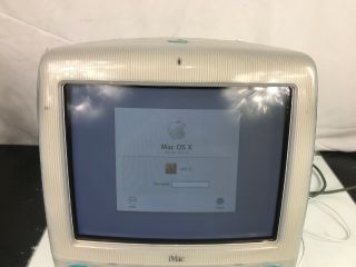 Vintage Apple iMac G3 M5521 1999 Blueberry Blue Mac OS X With Keyboard & Mouse 6