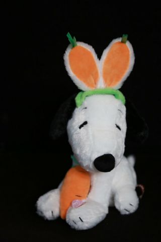 Peanuts Snoopy Easter Bunny Ears Animated Plush Toy Doll