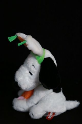 Peanuts Snoopy Easter Bunny Ears Animated Plush Toy Doll 2