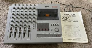 Vintage Teac Tascam Portastudio 424 - 4 - Track Analog Cassette Recorder