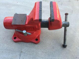 Vtg Wilton Bullet Vise W/ Swivel Base & Pipe Jaws - 3 - 1/2 " Vice - Made In Usa