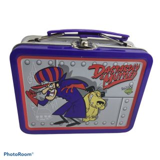 Dastardly & Muttley Mini Lunchbox Wacky Races Metal Tin Box 1999 Cartoon Network