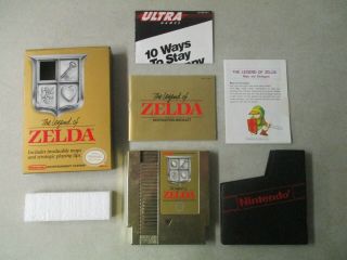 Vintage Nintendo Nes The Legend Of Zelda (5 - Screw) With Inserts