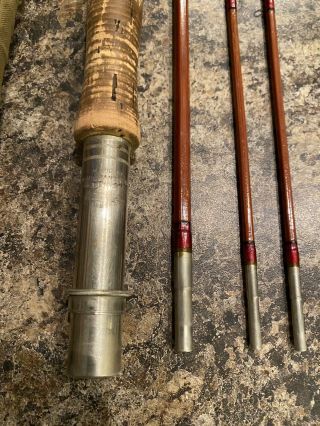 Vintage Fly Rod Goodwin Granger Champion Denver Bamboo Fishing Rod 3pc,  2 Tips 2