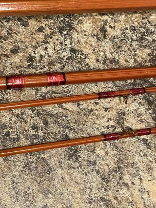 Vintage Fly Rod Goodwin Granger Champion Denver Bamboo Fishing Rod 3pc,  2 Tips 6