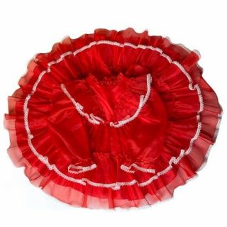 Martha’s Miniatures Vintage Red Ruffle Dress Girl 