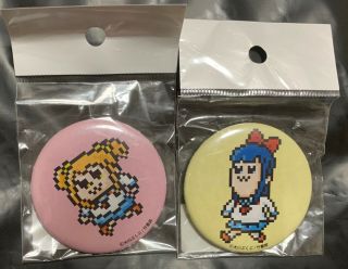 Pop Team Epic Popuko Pipimi Badge Set Dot Pin Authentic Japan Official