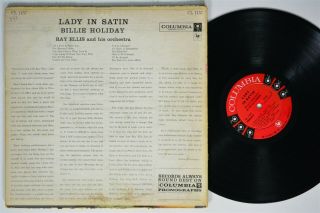 BILLIE HOLIDAY Lady In Satin COLUMBIA LP 6 - eye mono 2