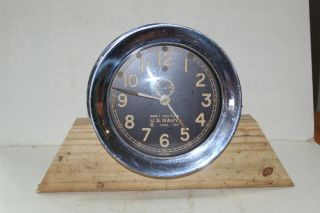 Vintage Us Navy Mark 1 Deck Clock,  Chelsea