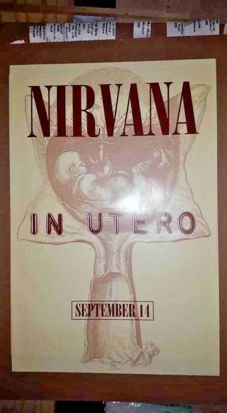 2 Nirvana In Utero Posters Very Rare Oop Vintage Collecter Item