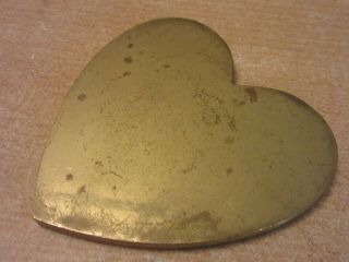 Vintage Carl Aubock,  Austria Brass Heart Shaped Paperweight