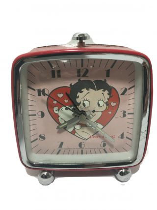 Betty Boop Retro Alarm Clock - Requires " Aa " Battery Pre - Owned