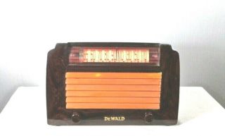 Antique Dewald Vintage Catalin Tube Radio Model A - 502 Restored,