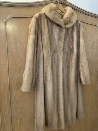 Vintage Real Mink Fur Coat Size M/l Luxury Quality