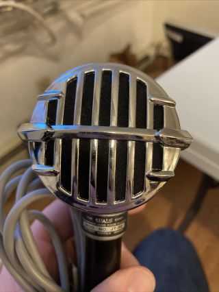 Vintage ASTATIC Model JT - 30 Crystal Microphone w/ Stand Orig Box, 4