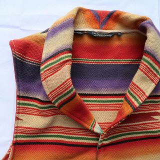 Vintage Polo Ralph Lauren Native Blanket Southwestern Vest Size XL 4