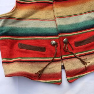 Vintage Polo Ralph Lauren Native Blanket Southwestern Vest Size XL 5