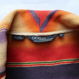 Vintage Polo Ralph Lauren Native Blanket Southwestern Vest Size XL 6
