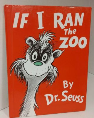 Vtg Dr Seuss If I Ran The Zoo 1977 Hardcover Children Book Banned