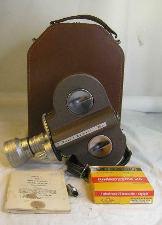 Vintage Bell & Howell 70 - Dr 16mm Movie Camera - 1 " F - 1:9 & Telephoto Lens -