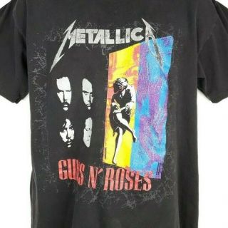 Metallica Guns N Roses T Shirt Vintage 90s 1992 Tour Faith No More Usa Large