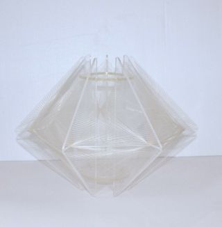 Vintage Mcm Mid Century Modern Atomic Lucite String Chandelier Light Pendant