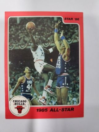 Michael Jordan 1986 Allstar Game Card Numbered 5 Of 10 The Star Co.