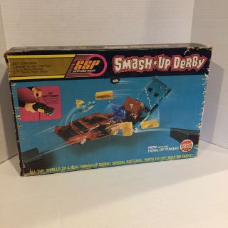 Ssp Sonic Power Smash Up Derby Set Kenner - Vintage 1971 Toy Car Set