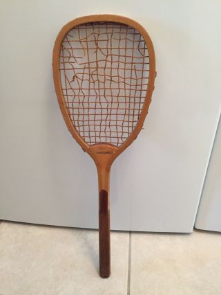 Antique Vintage Tennis Racket Racquet - Edw.  B.  Clapp,  Worcester - Young America