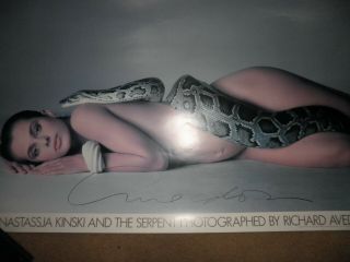 Vintage 1981 Natassja Kinski And The Serpent By Richard Avedon Signed Poster