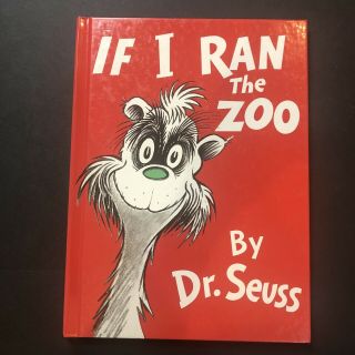 Vtg Dr Seuss If I Ran The Zoo 1977 Hardcover Children Book Banned Canceled